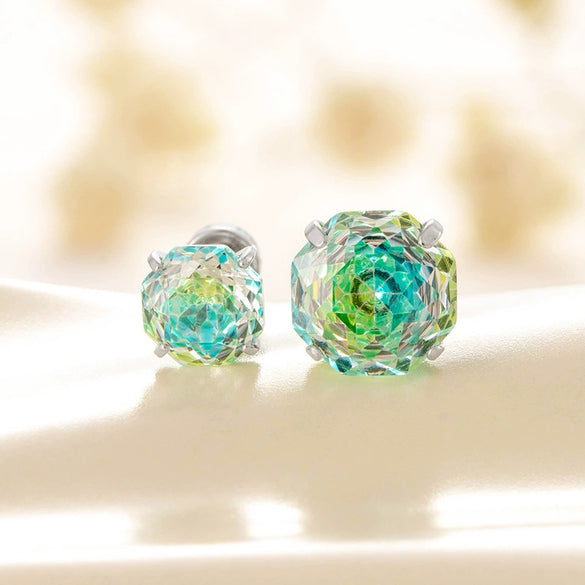 Wholesale Metal Sweet Style Flower Shape Zirconia Inlaid Titanium Steel Ear Nails For Women