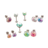Wholesale Metal Sweet Style Flower Shape Zirconia Inlaid Titanium Steel Ear Nails For Women