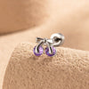 Wholesale Metal Sweet Style Fruit Shape Electroplating Titanium Steel Cartilage Puncture Ear Bone Nail