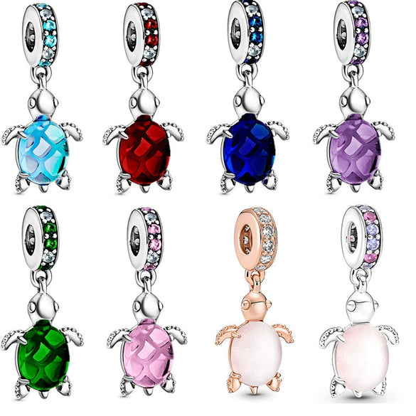 Wholesale Metal Turtle Beads Loose Beads Pendant With Totem Pattern For Diy Bracelet Accessories Electroplating Processing