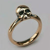Wholesale Metal Unisex Geometric Skull Ring With Electroplating Fashion Jewelry