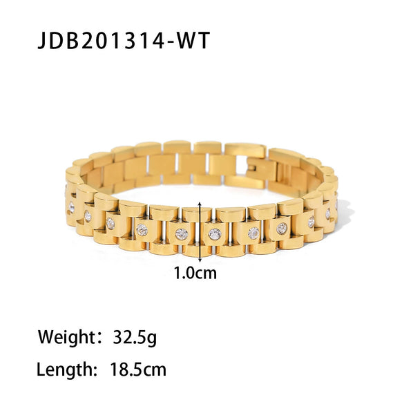Wholesale Metal Wind Titanium Steel Bracelet Stainless Steel Pvd Plated Geometric Women's Bracelet
