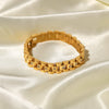 Wholesale Metal Wind Titanium Steel Bracelet Stainless Steel Pvd Plated Geometric Women's Bracelet