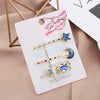 Wholesale Metal Women's Cute Fairy Cat Star Hairpin Side Clip With Electroplating Treatment