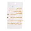 Wholesale Metal Women's Simple Cute Geometric Oneword Clip Hairpin With Electroplating