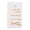 Wholesale Metal Women's Simple Cute Geometric Oneword Clip Hairpin With Electroplating