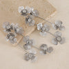 Wholesale Metal Zinc Alloy Flowershaped Electroplated Earrings For Women