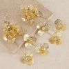 Wholesale Metal Zinc Alloy Flowershaped Electroplated Earrings For Women