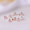 Wholesale Metal Zircon Flower Style Ear Nails For Women