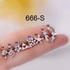 Wholesale Metal Zircon Flower Style Ear Nails For Women