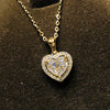 Wholesale Metal Zircon Heart Shape Necklace For Women