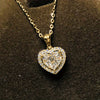Wholesale Metal Zircon Heart Shape Necklace For Women