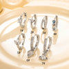 Wholesale Metal Zircon Heart Shape Pendant Cartilage Earring With Electroplating