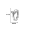 Wholesale Metal Zircon Heart Shape Pendant Cartilage Earring With Electroplating