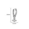 Wholesale Metal Zircon Heart Shape Pendant Cartilage Earring With Electroplating