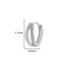Wholesale Metal Zircon Heart Shape Pendant Cartilage Earring With Electroplating
