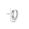 Wholesale Metal Zircon Heart Shape Pendant Cartilage Earring With Electroplating
