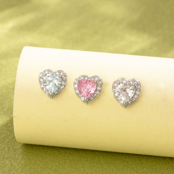 Wholesale Metal Zirconia Fashion Earrings For Women Titanium Steel Doubleheaded Screw Ear Bone Nails