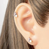 Wholesale Metal Zirconia Fashion Unisex Star Earrings For Cartilage Puncture