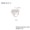 Wholesale Metallic Stainless Steel Ring With Starfish Shell Design Electroplating For Women