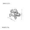 Wholesale Metallic Stainless Steel Ring With Starfish Shell Design Electroplating For Women