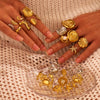 Wholesale Metallic Stainless Steel Ring With Starfish Shell Design Electroplating For Women