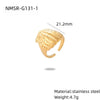Wholesale Metallic Stainless Steel Ring With Starfish Shell Design Electroplating For Women