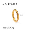 Wholesale Microencrusted Diamond Stainless Steel Doublelayer Pearl Simple Ring Set Geometric Shape Electroplated Hand Jewelry Unisex
