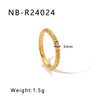 Wholesale Microencrusted Diamond Stainless Steel Doublelayer Pearl Simple Ring Set Geometric Shape Electroplated Hand Jewelry Unisex