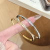 Wholesale Microinlaid Brass Square Zircon Interwoven Geometric Clasp Bracelet Light Luxury Style