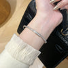 Wholesale Microinlaid Brass Square Zircon Interwoven Geometric Clasp Bracelet Light Luxury Style