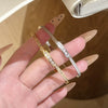 Wholesale Microinlaid Brass Square Zircon Interwoven Geometric Clasp Bracelet Light Luxury Style