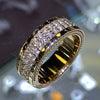 Wholesale Microinlaid Geometric Zircon Copper Ring For Men And Women