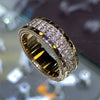 Wholesale Microinlaid Geometric Zircon Copper Ring For Men And Women