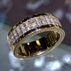 Wholesale Microinlaid Geometric Zircon Copper Ring For Men And Women