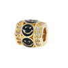 Wholesale Microinlaid Smiley Cylindrical Beads Bracelet Accessories Copper Electroplated