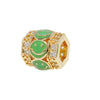 Wholesale Microinlaid Smiley Cylindrical Beads Bracelet Accessories Copper Electroplated