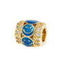 Wholesale Microinlaid Smiley Cylindrical Beads Bracelet Accessories Copper Electroplated