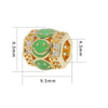 Wholesale Microinlaid Smiley Cylindrical Beads Bracelet Accessories Copper Electroplated