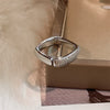 Wholesale Microinlaid Square Geometric Open Ring Jewelry In Light Luxury Design Sense For Women Made Of Copper With Micropaved Treatment