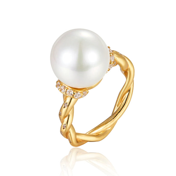 Wholesale Microinlaid Zircon Bead Ring 925 Sterling Silver Geometric Light Luxury Retro Style Electroplated For Women