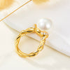 Wholesale Microinlaid Zircon Bead Ring 925 Sterling Silver Geometric Light Luxury Retro Style Electroplated For Women