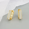Wholesale Microinlaid Zircon Ushaped Ear Buckle 925 Silver Geometric Style Electroplated Jewelry For Women