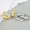 Wholesale Microinlaid Zircon Ushaped Ear Buckle 925 Silver Geometric Style Electroplated Jewelry For Women