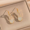 Wholesale Micropaved Zircon Accessories Set Light Luxury Geometric Style Copper O Word Chain Necklace And Earrings For Women And Unisex Vacuum Furnace Electroplated 18K