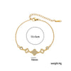 Wholesale Micropaved Zircon Geometric Fourleaf Clover Light Luxury Women's Gold Plated Copper Bracelet