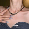Wholesale Middle Ancient Vintage Alloy Gold Plated Diamond Arc Oil Dropping Clavicle Chain For Women With Geometric Design