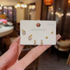 Wholesale Mini Compact Exquisite Women's Earrings Copper Needle Lovely Style With Letters Numbers Text Microinlay