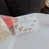 Wholesale Mini Compact Exquisite Women's Earrings Copper Needle Lovely Style With Letters Numbers Text Microinlay