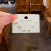 Wholesale Mini Compact Exquisite Women's Earrings Copper Needle Lovely Style With Letters Numbers Text Microinlay
